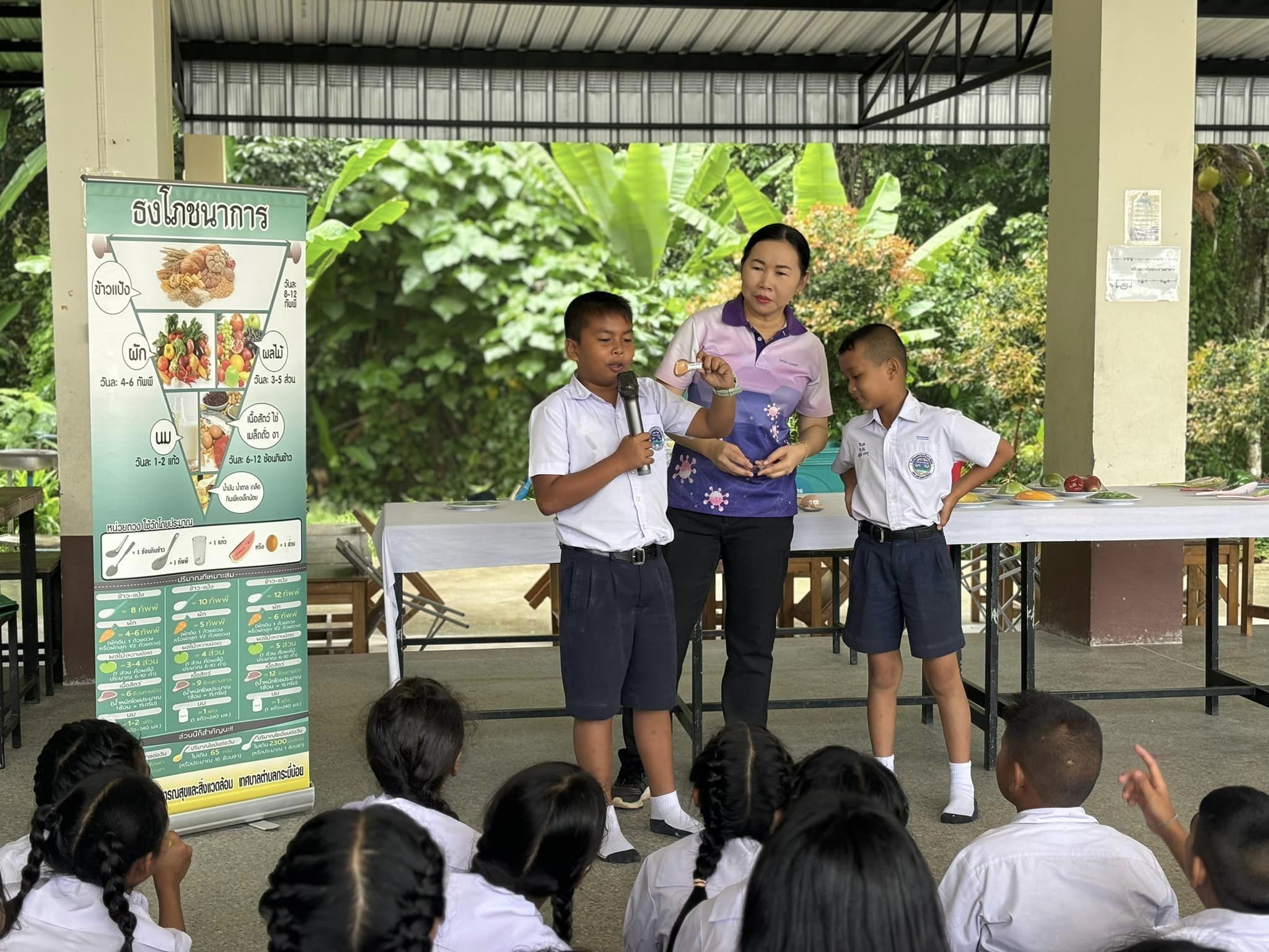 ลงตรวจสุขภาพเบื้องต้น ประเมินภาวะโภชนาการ ตรวจสุขภาพช่องปาก ตรวจโรคทางผิวหนัง ให้แก่นักเรียน โรงเรียนเทศบาล ๑ บ้านกระบี่น้อย