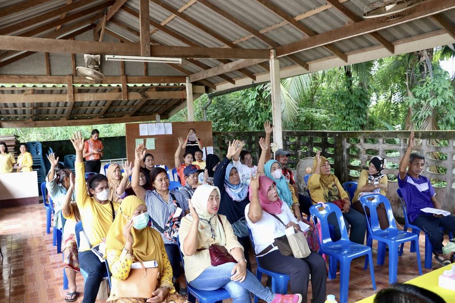 รับฟังความคิดเห็นของประชาชนในการดำเนินการจัดตั้งชุมชน ในพื้นที่ บ้านคลองเนียง หมู่ที่ 12 และบ้านน้ำจาน หมู่ที่ 2